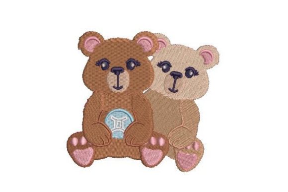 Gemini Zodiac Teddy Bear Embroidery Review