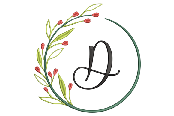 Monogram D: A Festive Essential for Holiday Embroidery