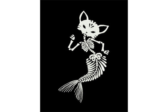 Reviewing the Skeleton of a Mermaid Cat for Apparel