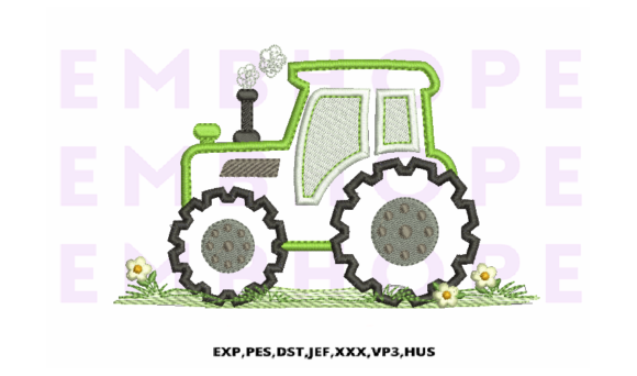 Tractor Green: A Playful Embroidery Design Review